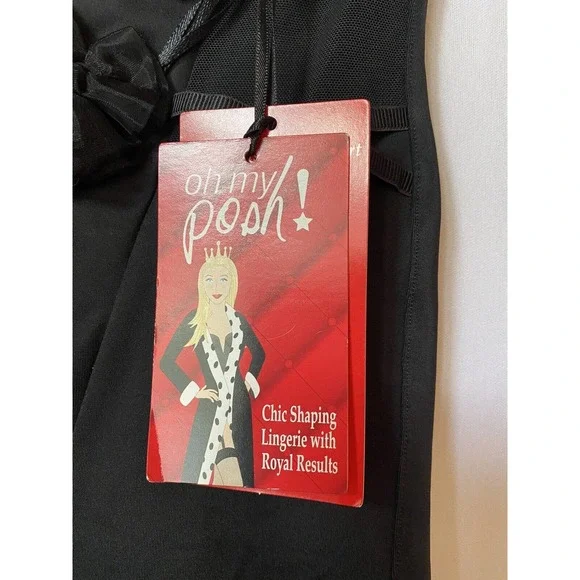 Spanx NWT Girl Short Soft Black Shape Nylon Spandex Womens Large XL strap bag - Picture 2 of 6